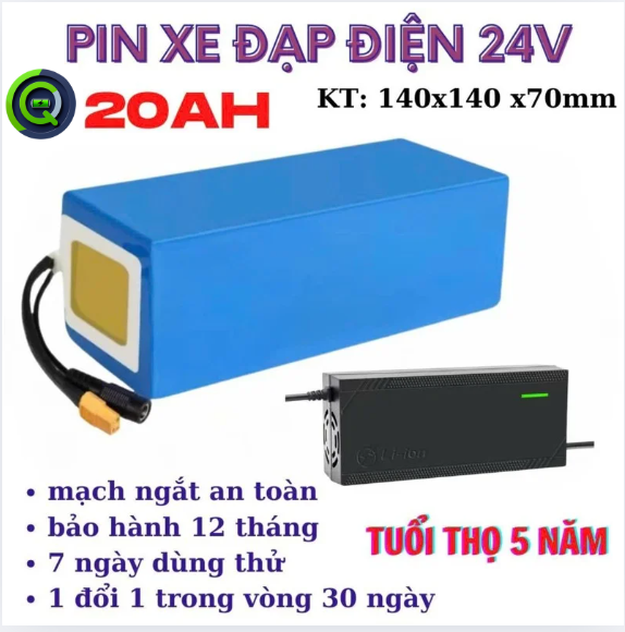 PIN Xe Đạp Điện 24V Chính Hãng Giá Rẻ